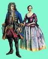 1720 г. Офицер с дамой