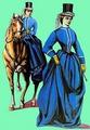 1865г. Дамы в костюмах для верховой езды
